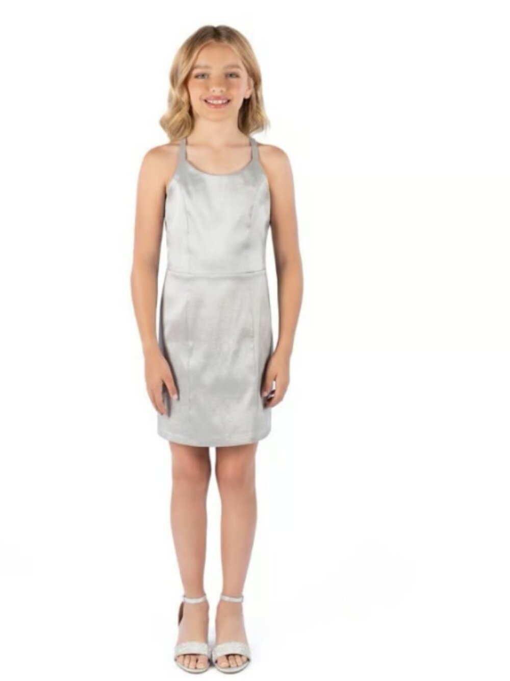 NWT Speechless Girls Taffeta Bow Dress Size 7 Formal Sleeveless - B160